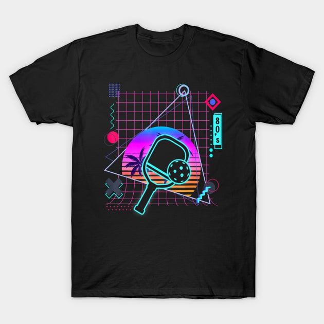 Pickleball aesthetic vaporwave s style picklebal T-Shirt by Tianna Bahringer